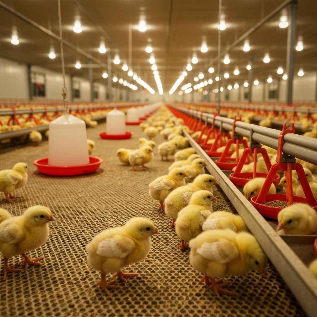 Modern hatchery interior